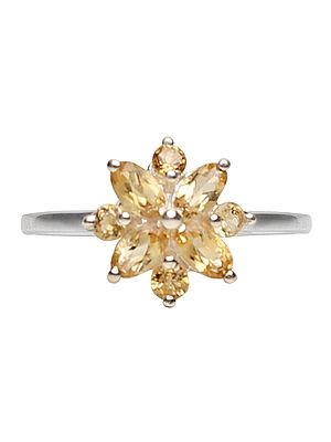 Superfine Designer Ring with Citrine Stones