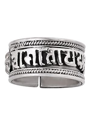 Tibetan Dorje Sterling Silver Ring