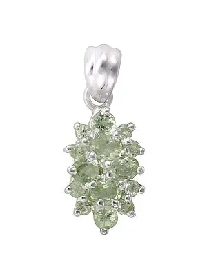 Superfine Sterling Silver Pendant with Peridot Stone