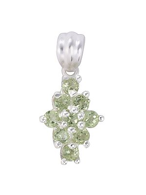 Superfine Sterling Silver Pendant with Peridot Stone