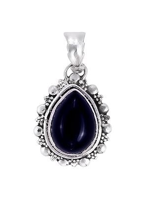 Stylish Sterling Silver Pendant with Black Onyx