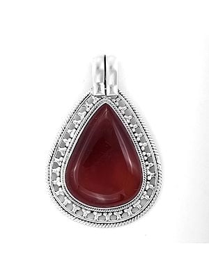 Designer Sterling Silver Pendant with Gemstone