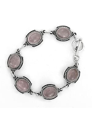 Stylish Sterling Silver Bracelet with Gemstone
