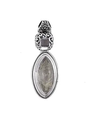 Sterling Silver Pendant with Rutile Quartz