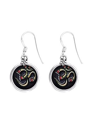 Sterling Silver Earring With OM Design