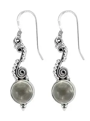 Stylish Sterling Silver Earring with Citrine Stone
