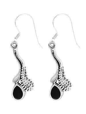 Sterling Silver Earring with Black Onyx Gemstone