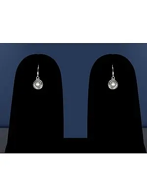 Stylish Sterling Silver Earring with Pearl Stone