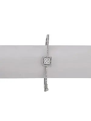 Cubic Zirconia Square Design Bracelet