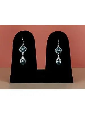 Designer Sky Blue Sterling Silver Earring