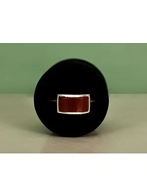 Rectangular Carnelian Sterling Silver Ring