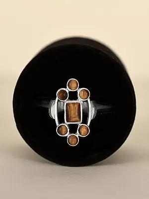 Sterling Silver Ring with Tiger Eye Stone