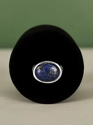 Oval Shape Lapis Lazuli Sterling Silver Ring