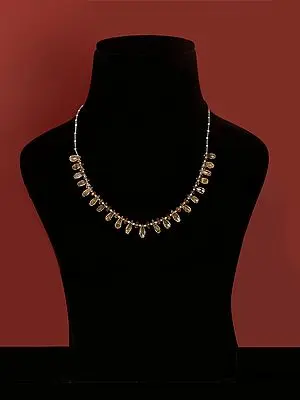 Beautiful Sterling Silver Necklace with Citrine Gemstone