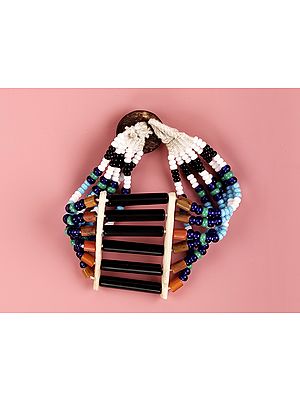 Naga Bracelet with Black and Blue Beads