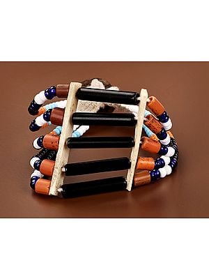 Naga Bracelet with Black and Blue Beads | Tribal Jewellery