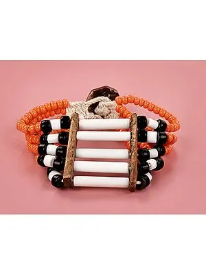 Naga Orange Beads Bracelet | Tribal Jewelry