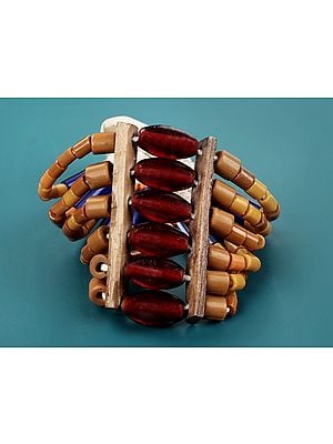Naga Bracelet with Red, Yellow and Blue Beads | Tribal Jewelry