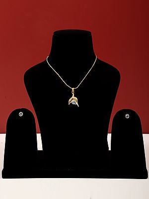 Dolphin Pendant Necklace Earring Set | Indian Fashion Jewelry