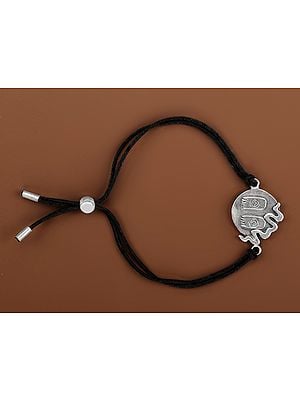 Charan Paduka Stylized Bracelet | Sterling Silver Jewelry