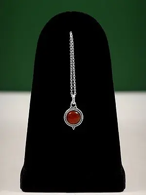 Small Round Shape Carnelian Pendant