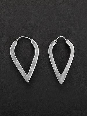 Marquise-Shaped Hoop Earrings | Sterling Silver Jewelry