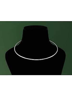 Non-Flexible Sterling Silver Choker Necklace
