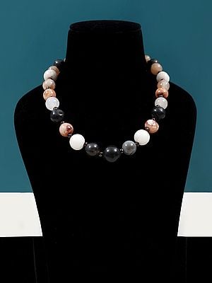 Round Agate Beads Necklace