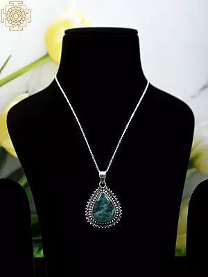 Green Kyanite Sterling Silver Pendant