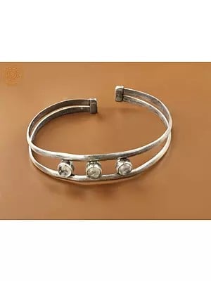 Buy 92.5 Sterling Silver Bangles With Studded Zirconia Stones Set of 2  KALKI Fashion India