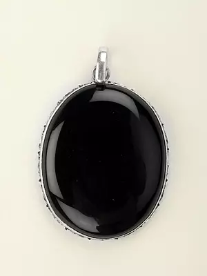 Sterling Silver Black Onyx Pendant