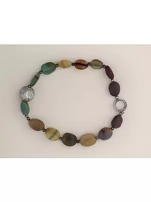 Sterling Silver Bracelet with Multiple Gemstones