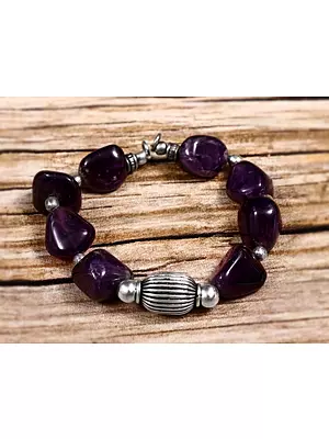 Sterling Silver Bracelet with Amethyst Bracelet