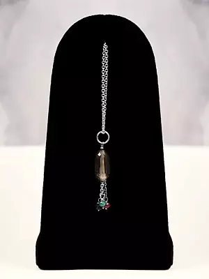 Small Sterling Silver Pendant with Multiple Gemstone