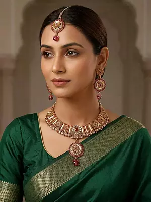 Stones Fashion Necklace Set | Indian Gemstone Jewelry