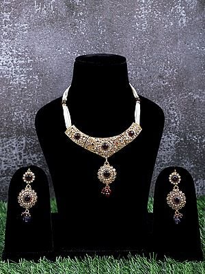 Multi Stone Fashion Necklace | Indian Fashion Jewelry