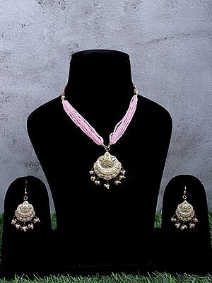 Fancy Beaded Necklace with Earring Set | Indian Fashion Jewelry