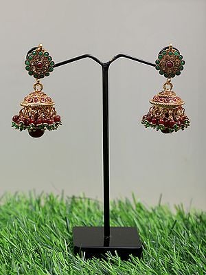 Elegant Design Drop Jhumka Earrings | Indian Jewelry
