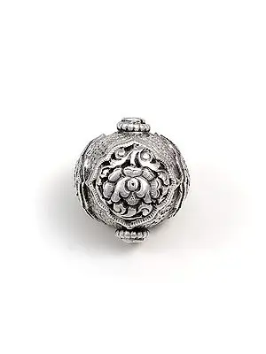 Flower Design Sterling Silver Bead