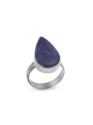 Sterling Silver Ring with Lapis Lazuli Gemstone