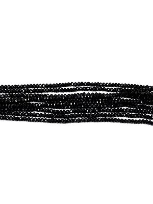 Faceted Black Crystal Beads (Price of 1 String)