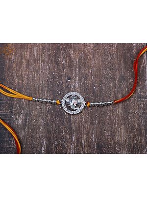 92.5% Sterling Silver Ganesha Rakhi