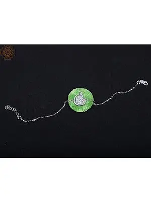 92.5% Sterling Silver Lord Krishna Rakhi Bracelet