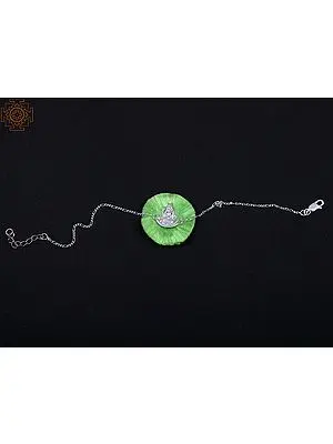 92.5% Sterling Silver Lord Shiva Rakhi Bracelet