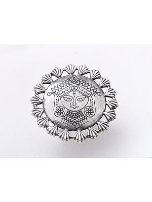 Sterling Silver Devi Mask Ring