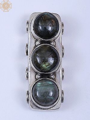 Sterling Silver Bead With Labradorite Stone