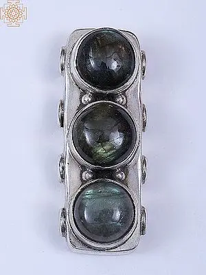 Sterling Silver Bead with Labradorite Stone