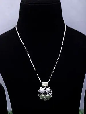 Sterling Silver Pendant with Black Onyx Gemstone