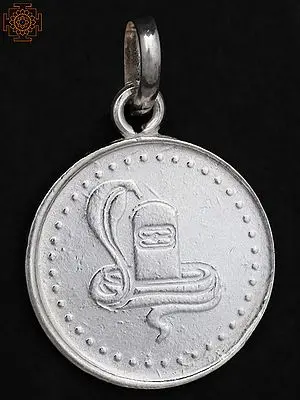 Shiva Linga Pendant with Kaal Sarp Yog Yantra on Reverse Side