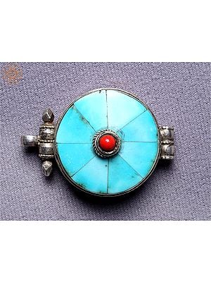 Silver Blue Ghau Pendant | Turquoise Stone Jewelry
